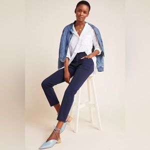 Anthropologie Bryson Tapered Pants in size 2 in Navy Blue